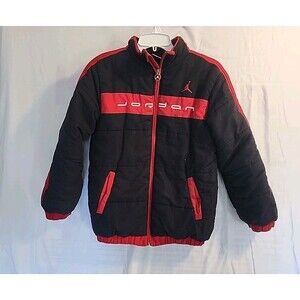 Jordan Jumpman Kids Youth Heavy Red Black Spell out Jacket Size Large  M